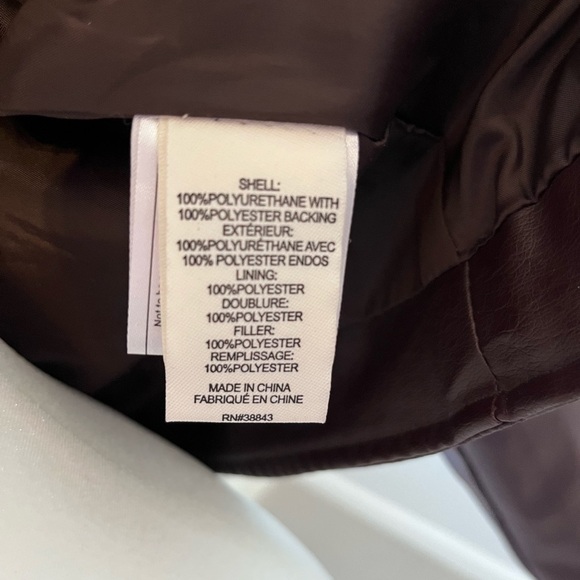 Maralyn & Me Burgundy Leather Jacket - Picture 7 of 7